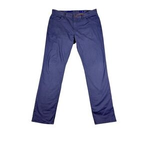 Stitch's Britches Men's 36x34 Navy‎ Blue Flat Front Casual Chinos Pants